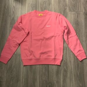 Golf Wang Pink Contrast Stitch Mini Logo Crewneck